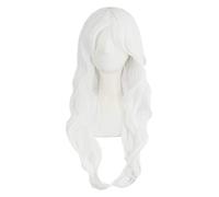 WELLHY 28 Extremos de Pelo Rizado Largo de 70 cm Peluca de Cosplay de Disfraz (Rosa) Peluca Coser (Color : Peachblow) (Color : White)