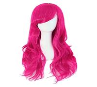 WELLHY 28 Extremos de Pelo Rizado Largo de 70 cm Peluca de Cosplay de Disfraz (Rosa) Peluca Coser (Color : Peachblow) (Color : Peachblow)