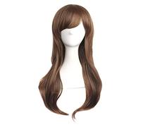 WELLHY 28 Extremos de Pelo Rizado Largo de 70 cm Peluca de Cosplay de Disfraz (Rosa) Peluca Coser (Color : Peachblow) (Color : Brown 2)