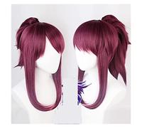 WELLHY Cosplay Peluca Anime Juego Cosplay Pelucas LOL Kda.Peluca Akali for Accesorios de Fiesta de Halloween con Gorro de Peluca Gratis for Coser
