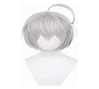WELLHY Peluca de cosplay Anime Cosplay Disfraz Peluca Tokyo Revengers Peluca Senju Kawaragi Peluca Gris plateado Bobo Cabello corto con gorro de peluca gratis for fiesta de Halloween Carnaval Vida noc