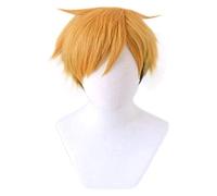 WELLHY ¡Peluca de Cosplay Anime Haikyuu!Atsumu Miya Osamu Miya Cosplay Peluca Corta Haikyu Pelo de Fibra Resistente al Calor + Gorro de Peluca Anime Fiesta Juego de rol Adultos for Coser