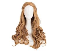 WELLHY Peluca de Cosplay Cersei Lannister, Pelucas de Cosplay, Peluca de Pelo sintético Resistente al Calor marrón Largo + Gorro de Peluca for Coser