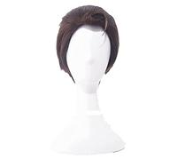 WELLHY Peluca de Cosplay Detroit Become Human Connor, Pelucas de Cosplay, Peluca de Pelo sintético Resistente al Calor marrón Oscuro Corto + Gorro de Peluca for Coser
