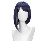 WELLHY Peluca de Cosplay Juego Anime Genshin Impact Kujou Sara Peluca de Cosplay 30cm Peluca Corta Recta Pelo sintético Resistente al Calor for Coser
