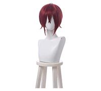 WELLHY Peluca de Cosplay Juego Twisted Wonderland Cosplay Riddle Rosehearts Pelucas Peluca roja Corta Resistente al Calor Pelo sintético Halloween for Coser
