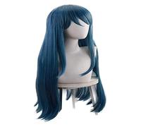WELLHY Peluca de Cosplay Maizono Sayaka for Mujer, Pelo Largo Azul for Disfraz de Halloween (Azul), Peluca Coser