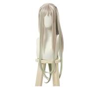 WELLHY Peluca de Cosplay Nene Yashiro, Peluca de Cosplay Jibaku Shounen Hanako-kun, Pelo sintético Largo Gris Verde Liso Resistente al Calor for Coser