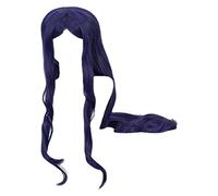 WELLHY Peluca de cosplay Peluca de cosplay de anime Shirogane Tsumugi Peluca de 100 cm de largo y rizado Peluca azul profundo Pelucas de fiesta for mujeres y niñas con gorro de peluca for fiesta de Ha