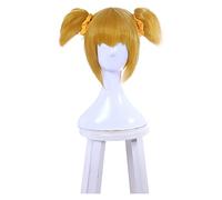 WELLHY Peluca de Cosplay Poputepipikku Popuko, Pelucas de Cosplay, Pelo sintético Resistente al Calor Amarillo Naranja, Peluca de Cosplay Perucas for Coser