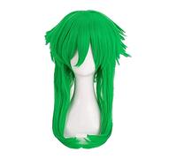 WELLHY Peluca de Cosplay Vocaloid Megpoid Gumi, Peluca de Cosplay, Peluca de Pelo sintético Resistente al Calor Verde Hierba Anti-Alice + Gorro de Peluca for Coser