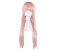 WELLHY Peluca for 75 cm Wotaku ni Koi wa Muzukashii Otaku Momose Narumi Cosplay Pelucas Peluca de Pelo sintético Rosa Naranja Larga + Gorro de Peluca + Horquilla de Lazo WigandHairpin Coser Peluca (Co