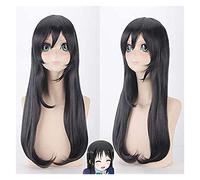 WELLHY Peluca for Halloween Moda Fiesta de Navidad Vestir Peluca Love Live Yazawa Nicole Kimono Exudes Unawakened Cosplay Peluca Black Coser Wig