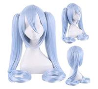 WELLHY Peluca for Halloween Moda Navidad Fiesta Vestir Peluca Miku Senbon Sakura Hatsune Snow Hatsune Sakura Hatsune Albino Hatsune Kamomori Sanae Cosplay Peluca Color: Cy120-6 (Light Blue Hatsune) Co
