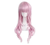 WELLHY Peluca for Kaguya-sama: Love is War Chika Fujiwara Cosplay Peluca de 55 cm de Largo Rosa Cereza Peluca de Pelo sintético Resistente al Calor + Gorro de Peluca WigandHairpin Coser Peluca (Color