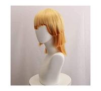 WELLHY Pelucas de Cosplay de Anime Demon Slayer Pocket Maquette Level Gradient Cosplay Peluca de Alta Temperatura de Seda Rose Red Interior cos Peluca KEEBON Coser Peluca
