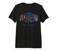 Wellington Nueva Zelanda Paisaje Urbano Camiseta Premium