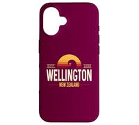 Wellington Nueva Zelanda | Wellington NZ Retro Wave Carcasa para iPhone 16