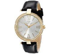 Wellington WN502-212 - Reloj analógico de mujer de cuarzo con correa de piel negra - sumergible a 30 metros