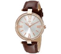 Wellington WN502-315 - Reloj analógico de mujer de cuarzo con correa de piel marrón - sumergible a 30 metros