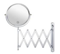 Welllink - Espejo extensible de 7 pulgadas para baño, montaje de tornillo que ahorra espacio, espejo de aumento 7X/1X, vidrio HD sin distorsión, cromado, para regalo de guardarropa en el hogar