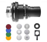 Wellmaking Bowens Mount Flash Snoot - Lente cónica para Modelado de Video Artista, Forma de Estudio con Lente óptica, Varios Accesorios de fotografía Gobos Bowens