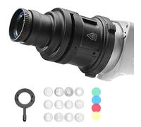 WELLMAKING S-80 Bowens Mount Optical Snoot Kit con enfoque ajustable y lente óptica de 38° - Herramienta profesional de modelado de luz de estudio para fotografía y video, compatible con luces LED y