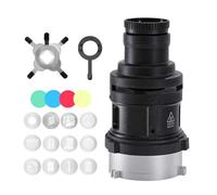 WELLMAKING S80LED Bowens Mount Optical Snoot para luces LED: salida 90% más brillante, lente de enfoque ajustable de 38°, imagen ultra nítida para fotografía de estudio/video, control de iluminación