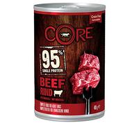 Wellness Core, Comida húmeda para Perros 95% Carne de Res y Verduras, sin Cereales, Ingredientes Naturales, fácil de digerir, Formato 0,4 kg, apetitoso