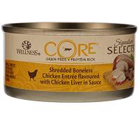 Wellness Core, Comida húmeda Premium para Gatos de Pollo y hígado, Rica en proteínas, sin aditivos, Textura tierna, 0,079 kg, Natural, para Todas Las Razas
