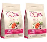 Wellness Core - Salmón esterilizado para Comida de Gato sin Grano seco, 300 g (Paquete de 2)