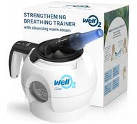 WellO2 - Entrenador de respiración con entrada de vapor caliente, el único gimnasio y spa para pulmones, entrenador pulmonar ajustable, abre, limpia y fortalece los pulmones