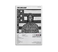 WELLPOSTER ASAP Rocky-Live Love Asap Pósteres musicales en lienzo, arte de pared vintage para sala de estar, 20 x 30 cm, estilo sin marco