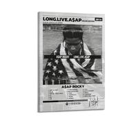 WELLPOSTER Asap Rocky-Long Live Asap Dulex Edition Pósteres Music Star Álbum Impresiones en lienzo Arte de pared vintage para sala de estar, 20 x 30 cm, estilo marco