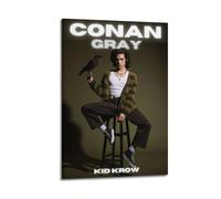 WELLPOSTER Conan Gray-Kid Know - Pósteres estéticos de música, arte de pared vintage para sala de estar, 20 x 30 cm, estilo marco