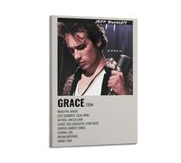 WELLPOSTER Jeff Buckley-Grace - Póster de música en lienzo, arte de pared vintage para sala de estar, 30 x 45 cm, estilo marco