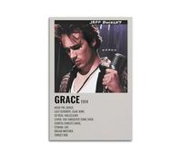 WELLPOSTER Jeff Buckley-Grace - Póster de música en lienzo, arte de pared vintage para sala de estar, 50 x 75 cm, estilo sin marco