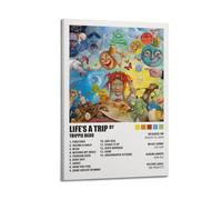 WELLPOSTER Life's A Trip by Trippie Redd Posters - Lienzo decorativo vintage para sala de estar, 50 x 75 cm, estilo marco