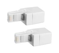wellrun 2 adaptadores de línea telefónica BT a RJ11, modular británico BS6312 431A enchufe macho a RJ11 6P4C hembra, convertidor de 4 cables para teléfono fijo del Reino Unido, fax, módem