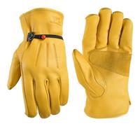 WELLS LAMONT Guantes de trabajo de cuero para hombre con muñeca ajustable, extra grandes 1132XL