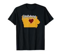 WELLSBURG IOWA | IA USA Ciudad Cute Souvenir - US City State Camiseta