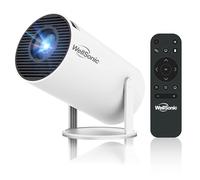 WellSonic Mini proyector compatible con 4K, proyector de películas portátil con WiFi6 y Bluetooth5, corrección trapezoidal automática, Android 13, proyector inteligente para el hogar para teléfono, PC