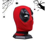 WELLXUNK Halloween Máscara DeadP0l para Adulto, Máscara de Halloween de DeadP0l, Hallo-ween Má-scara para Navidad Cosplay Papel de Fiesta Accesorios