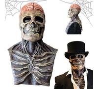 WELLXUNK Máscara de Calavera de Halloween, MáScara Completa De CráNeo, Máscara de Cráneo Completo de Halloween, Máscara espeluznante de calavera de Halloween, para Carnaval Halloween Cosplay Fiestas