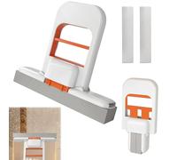 WELLXUNK Mini Fregona de Mano, 1 Mango + 2 Cabezas de Trapeador, Mini Mop Portátil de Mano, Trapeador Esponja Portátil, para Ventanas, Pared, Azulejos, Escritorio, Coche (B)