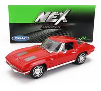 WELLY CHEVCHEVROLET CORVETTE 1963 MODELO DE COCHE ESTÁTICO ESCALA 1/24