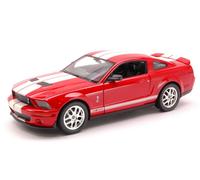 WELLY 1/24 SHELBY COBRA GT 500 2007 CON RAYAS BLANCAS MODELO ESTÁTICO DIECAST