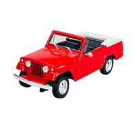 Welly 1967 Jeepster Commando Roadster Rojo 1/24 Die Cast Nuevo en caja de metal Modelo Coche