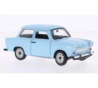 WELLY 24037W Trabant 601 - Azul Techo 1:24 Escala Diecast Modelo - T48 Post