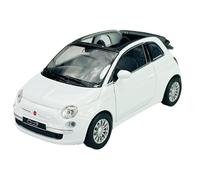 Welly 43612 - Modelo de coche compatible con Fiat 500C Cabrio Blanco a partir de 2009 aprox. 1/34 - 1/39 Modelo Metal Auto Die Cast Nuevo en caja